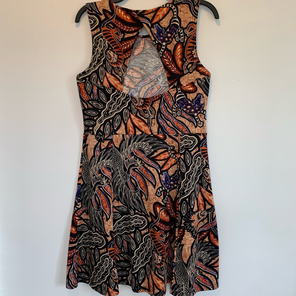 H&M Tribal Jungle Cutout Summer Fit & Flare Dress - Picture 6 of 11